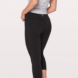 Lululemon Wunder Under Black Crop Leggings Size 4